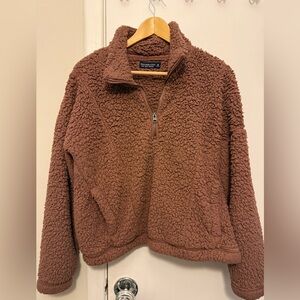 Abercrombie & Fitch Chocolate Sherpa Pullover